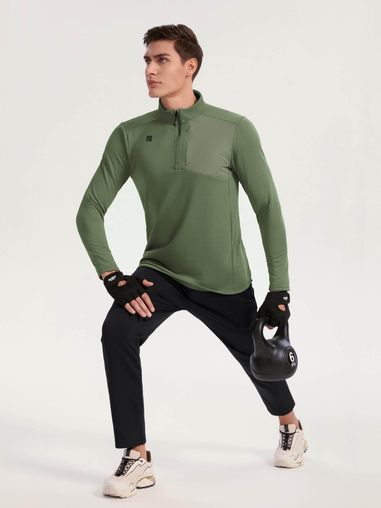 Senbwl Men's Quarter Zip Reversed Integrated Fleece Pullover -Senbwl Sports