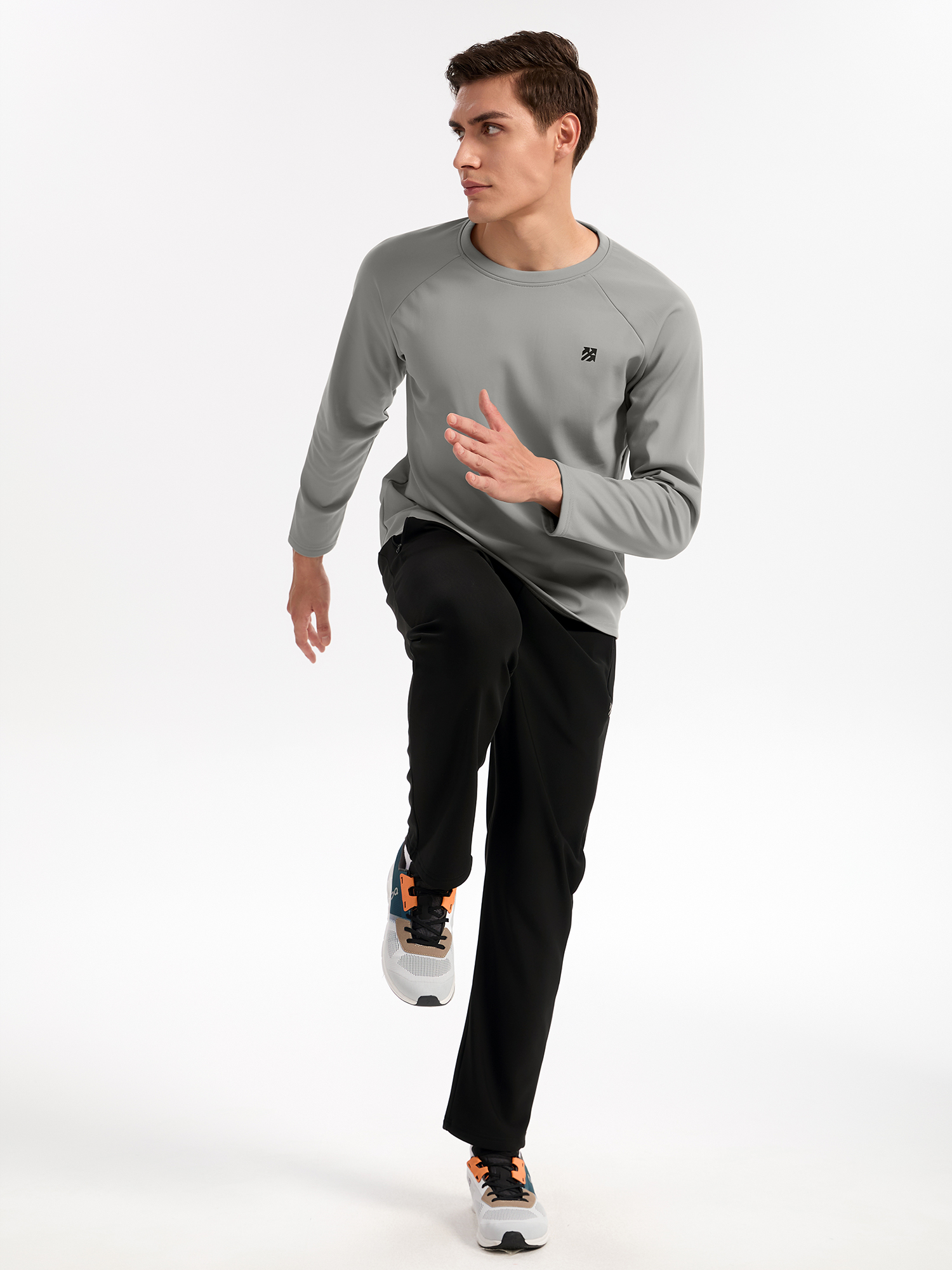 Senbwl Winter Men's High Stretch Crewneck Sweatshirt Fleece Inside-Senbwl Sports