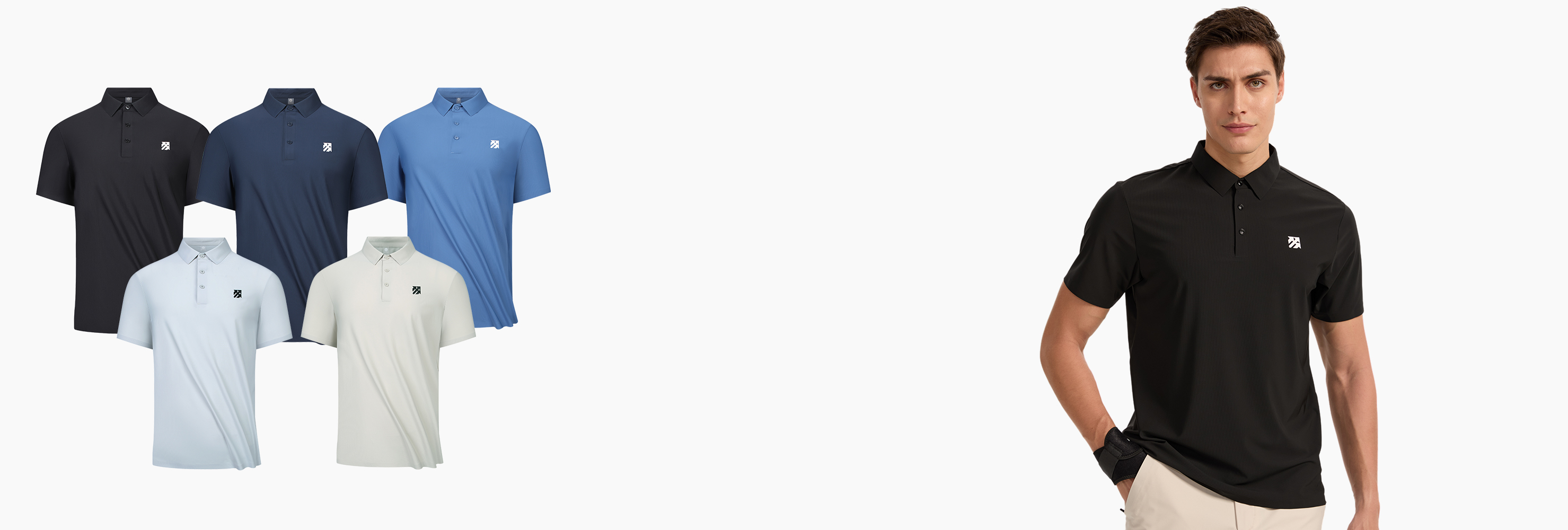 Moisture Wicking
Ice Silk Seamless Polo Shirts 
UPF 50+ Anti-UV / 5A Antibacterial
Best for Golf, Pickleball, Padel& Tennis