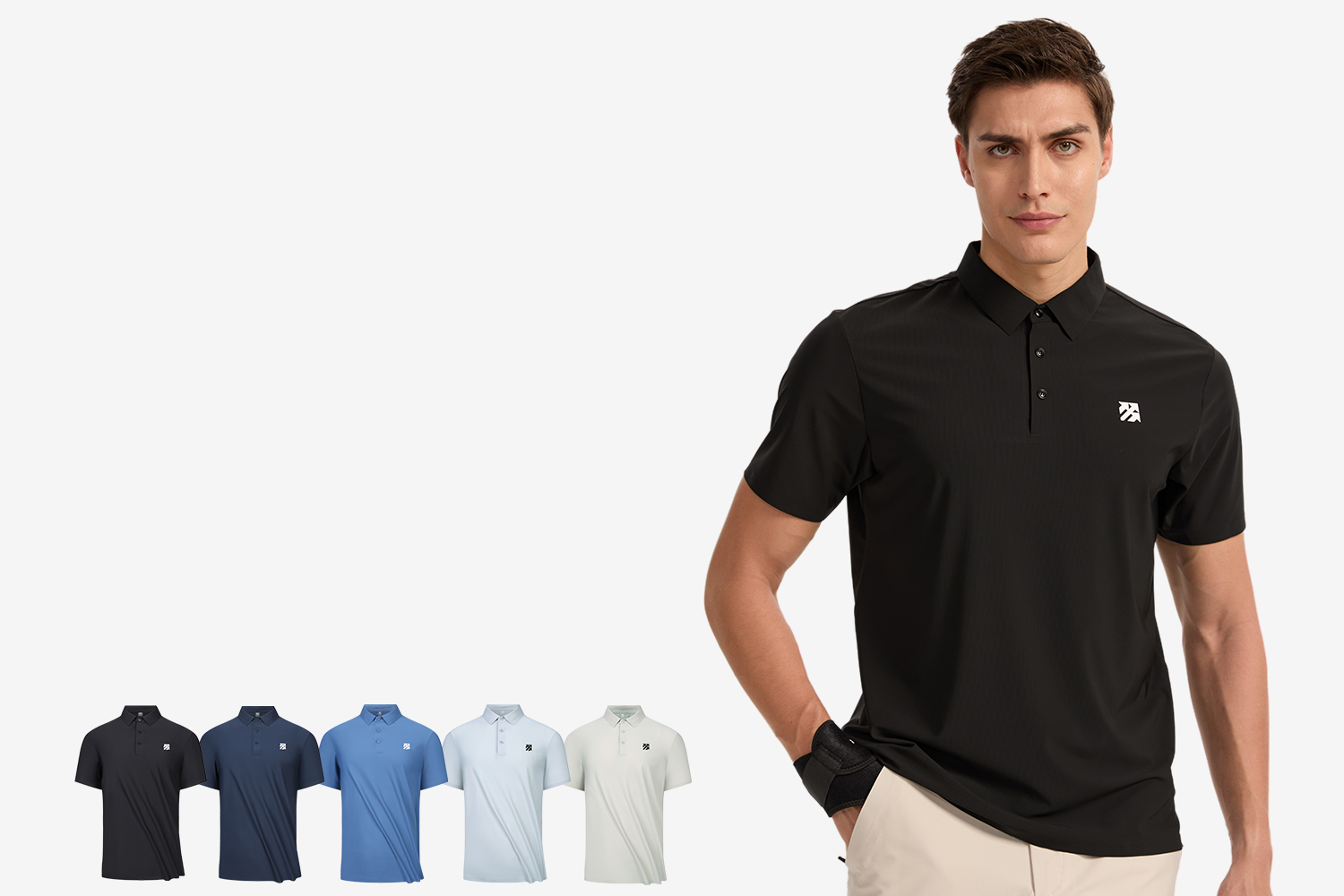 Moisture Wicking
Ice Silk Seamless Polo Shirts 
UPF 50+ Anti-UV / 5A Antibacterial
Best for Golf, Pickleball, Padel& Tennis