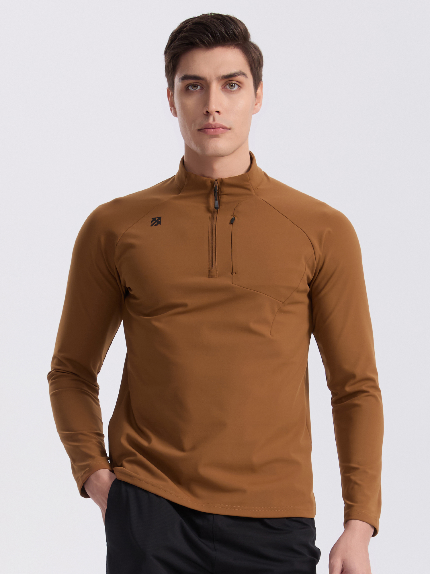 Senbwl Men's Moisture-Wicking Quarter Zip Pullover Brushed 