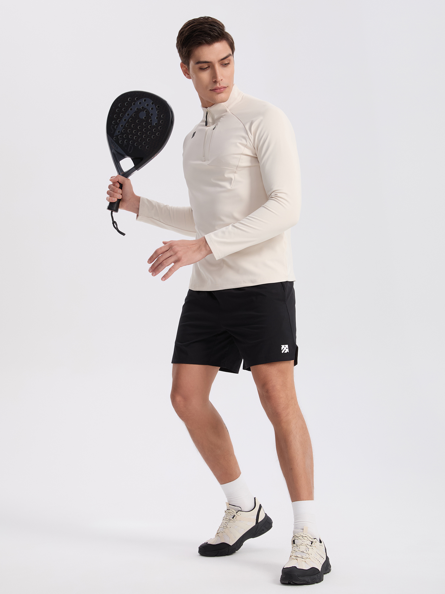 Senbwl Men's Moisture-Wicking Quarter Zip Pullover Brushed 