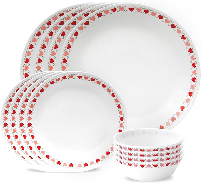12-Pc Dinnerware Set, Service for 4, Durable and Eco-Friendly, Higher 