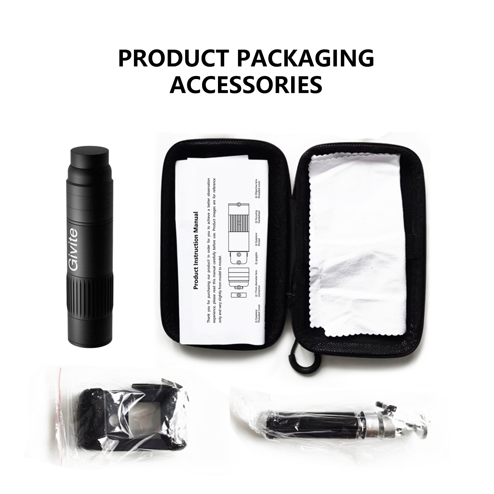 Givite 8x22 Mobile Phone Telephoto Lens Monocular - ED Flat Field HD Imaging Lens for Concerts, Museums & Competitions-Givite