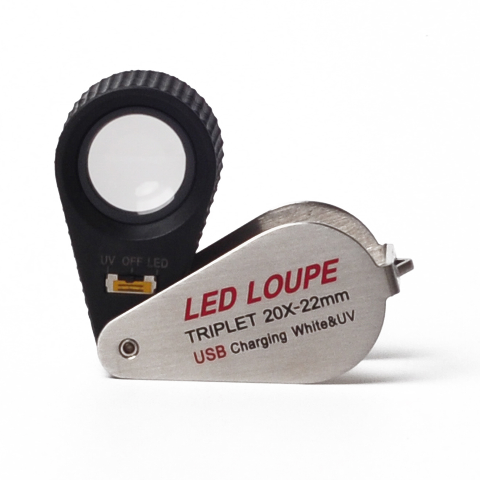 10x Magnification Mini Jewelry Loupe High-quality Hasting Loupe with Optical Glass Triplet Lens, Stainless Steel Body, and Foldaway Pocket Design – Ideal for Stamp & Coin Enthusiasts, Watch Repair, and Hobby Mechanics-Givite