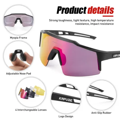 UV400 MTB Polarized Cycling Sunglasses - Versatile Unisex Eyewear for Sports & Outdoor Activities
