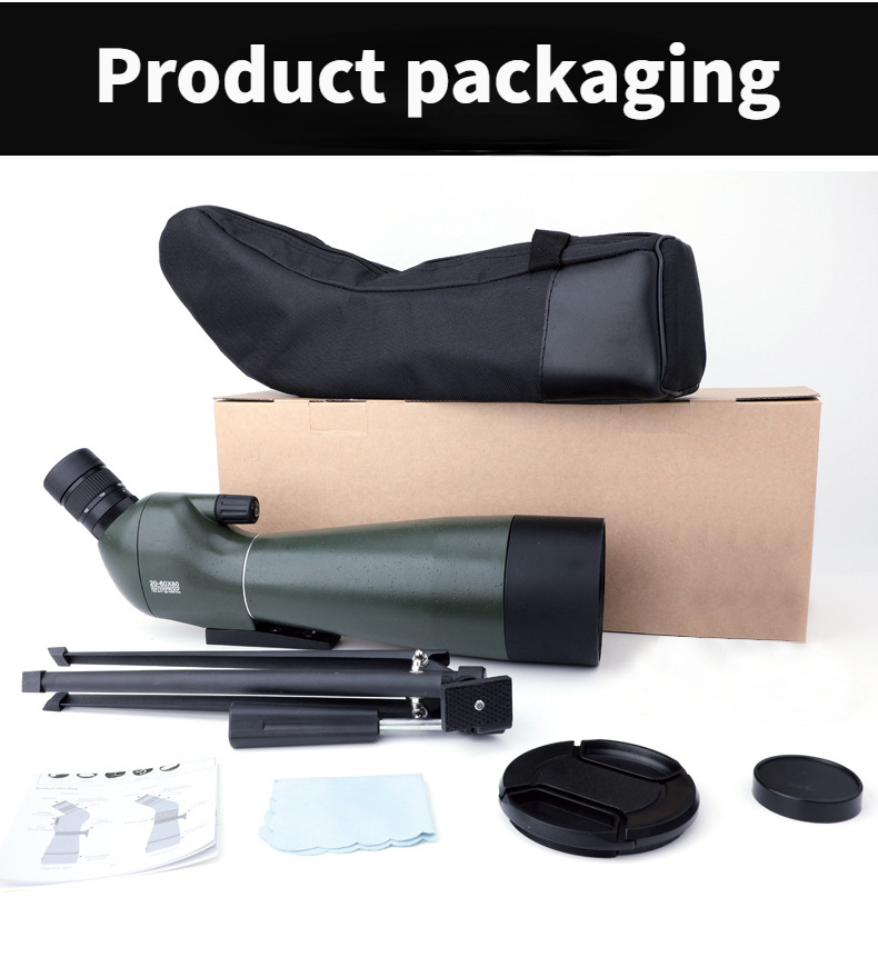 20-60x80 Hot sell HD professional bird watching mirror outdoor travel special telescope binoculars spotting scope