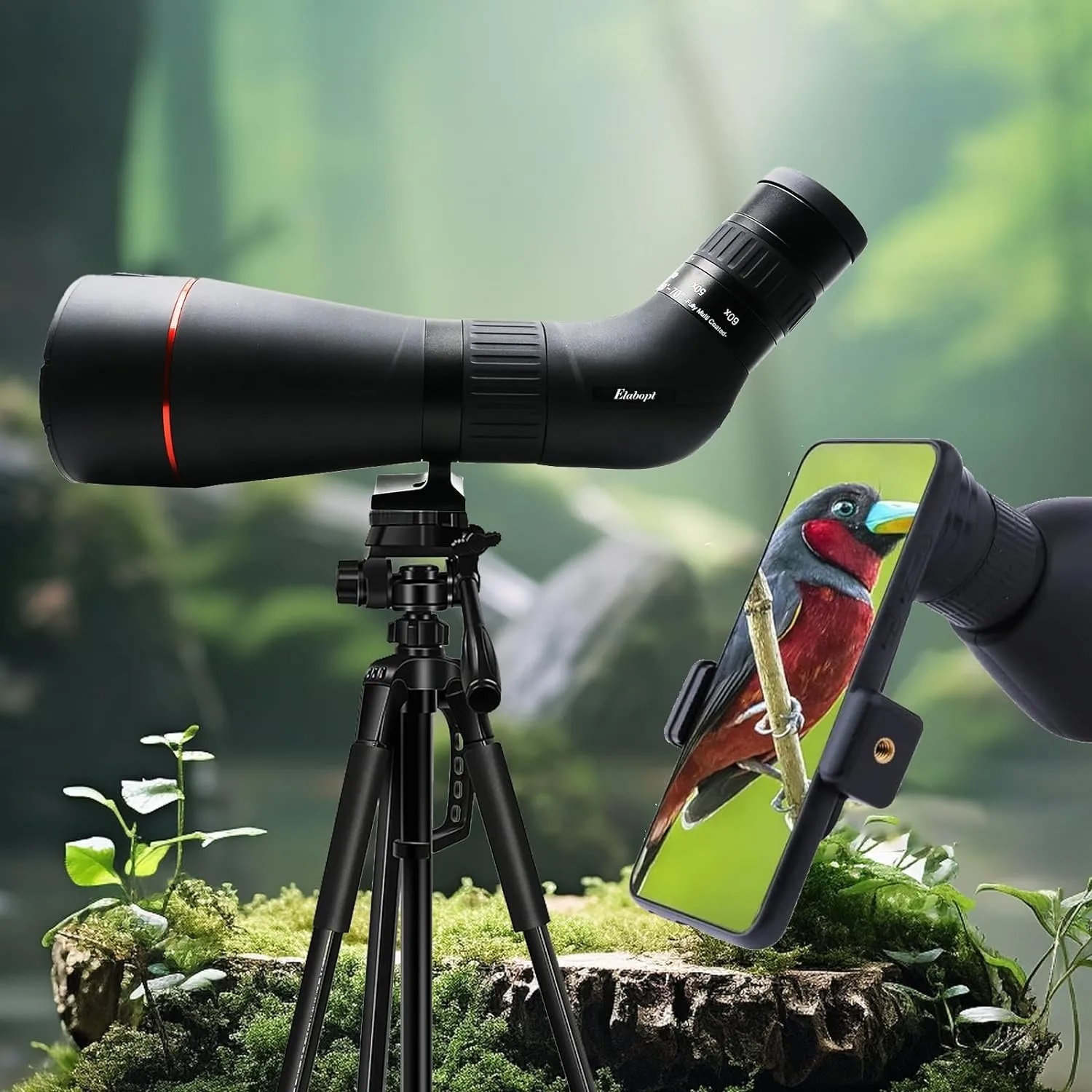 Givite 20-60x80ED Spotting Scope - Waterproof High Definition Spotter Scopes,Diamond White Coating for Wildlife Viewing and Other Outdoor Activities-Givite