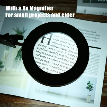 LED Magnifying Lamp with 10X Zoom - USB Powered, 72LEDs, 3 Color Modes for Precision Tasks