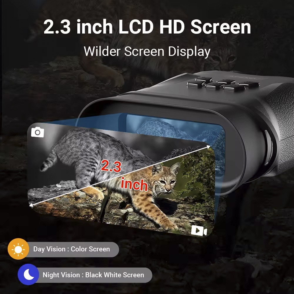 Rechargeable High Resolution 850nm Infrared HD Digital Zoom Telescope Night Vision Binoculars for Hunting Camping Surveillance-Givite