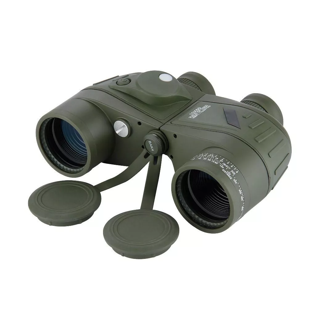 Low Light Vison Binoculars 10x50 Military Marine Tactical w/ Rangefinder Compass Camping