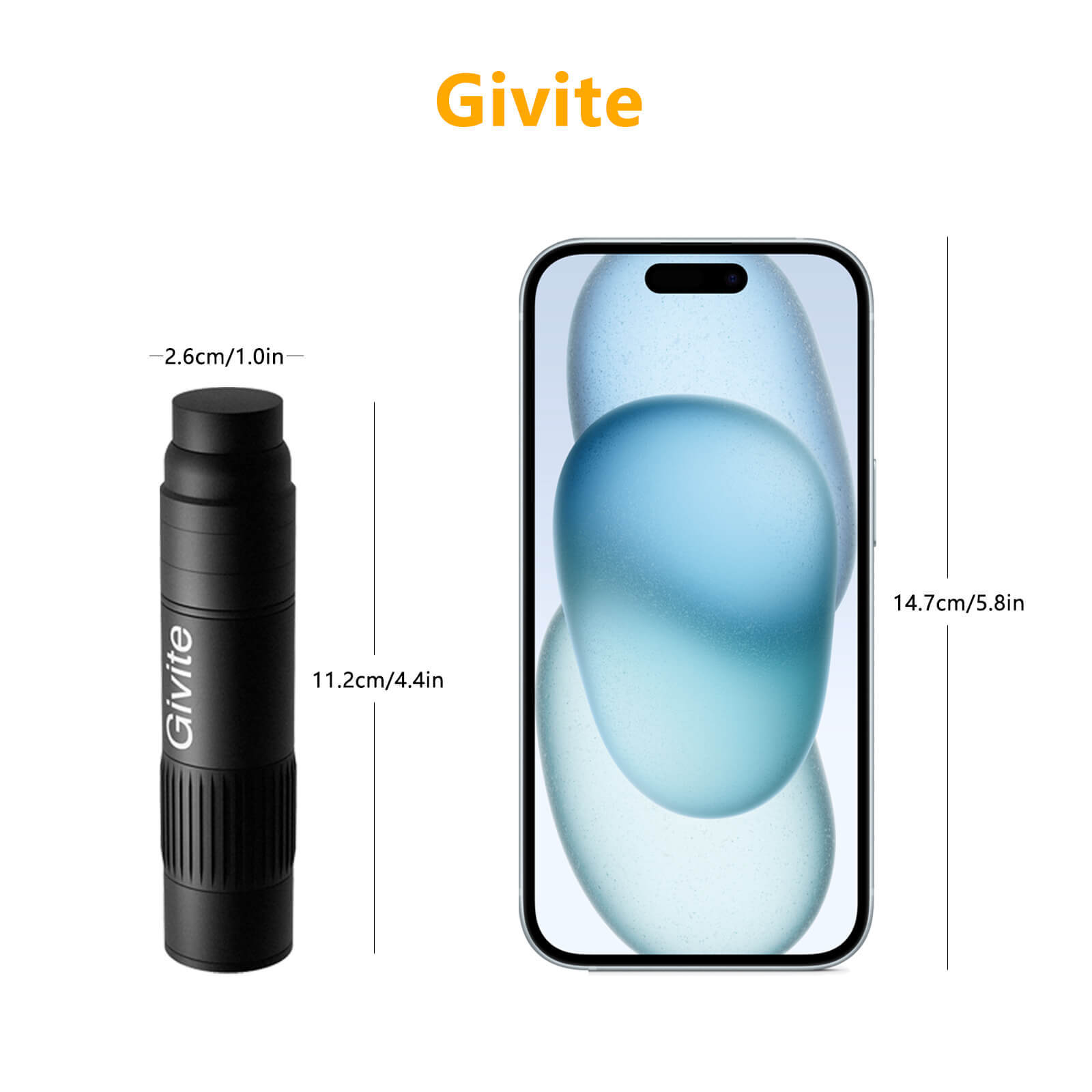 Givite 8x22 Mobile Phone Telephoto Lens Monocular - ED Flat Field HD Imaging Lens for Concerts, Museums & Competitions-Givite