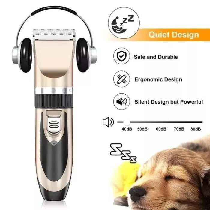 NOISE-FREE DESIGN PET HAIR CLIPPER(Free pet comb for a limited time)