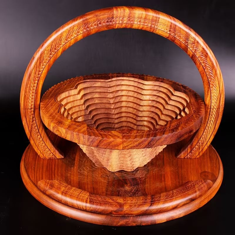 🔥 49% OFF – handmade wood carving fruit plate🔥