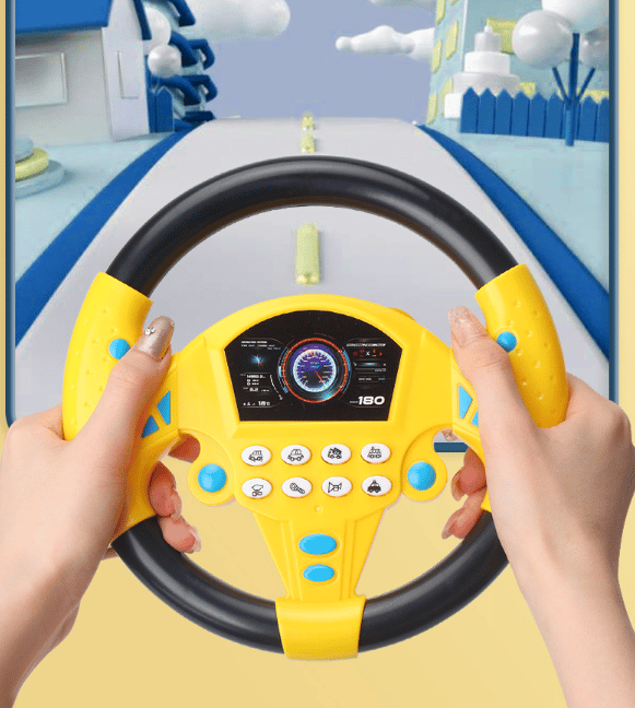 🎁Light Up Steering Wheel Toy🚗: Early Education Driving Fun for Baby!