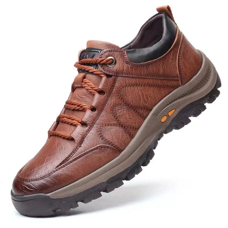 Men's Casual Hand Stitching Leather Arch Support Shoes