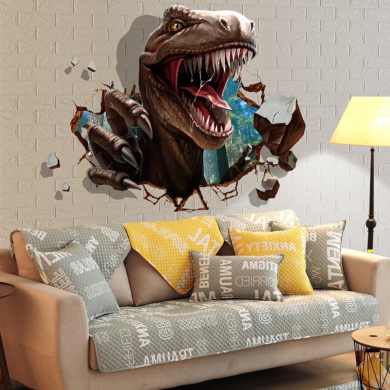 3D/Animals Wall Stickers Removable PVC Stickers Wall Decor Stickers for bedroom living room Kids Room ,Pre-pasted PVC Home Decoration Wall Decal 1pc 2024 - $8.49 –P2