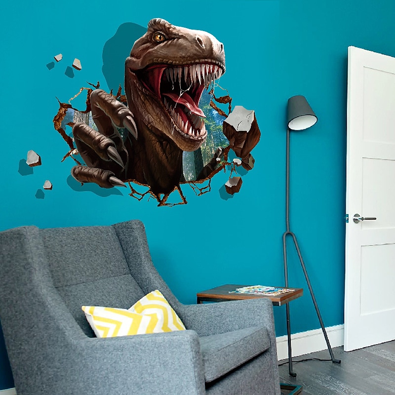 3D/Animals Wall Stickers Removable PVC Stickers Wall Decor Stickers for bedroom living room Kids Room ,Pre-pasted PVC Home Decoration Wall Decal 1pc 2024 - $8.49 –P1