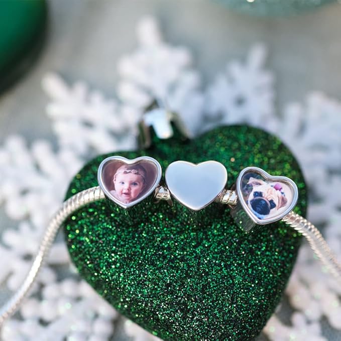 Personalisiert Schmuck Foto Charm Liebes Herz