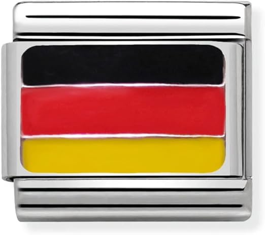 Italienische Charm-Flagge für 9 mm Armbänder aus Edelstahl Deutschland