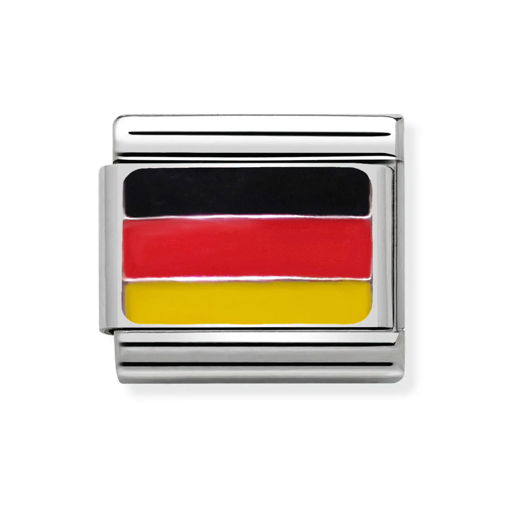 Italienische Charm-Flagge für 9 mm Armbänder aus Edelstahl Deutschland