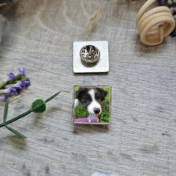 Personalisierte Foto Anstecknadel Brosche Knöpfen Herz