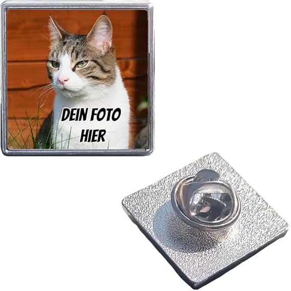 Personalisierte Foto Anstecknadel Brosche Knöpfen Herz