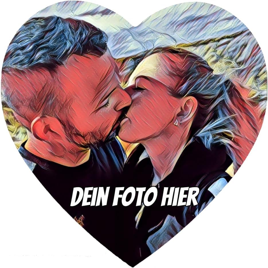 Personalisierter Kühlschrank MAGNET mit Foto Herz