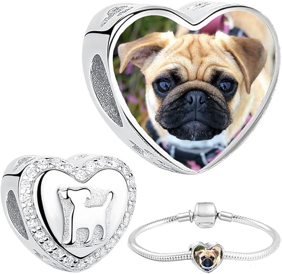 Silber 925 Personalisiert Schmuck Foto CHARM Hund