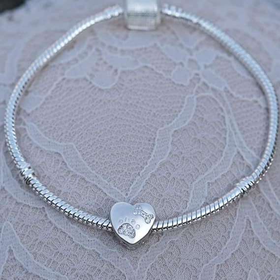 Silber 925 Personalisiert Schmuck Foto CHARM Hundepfote