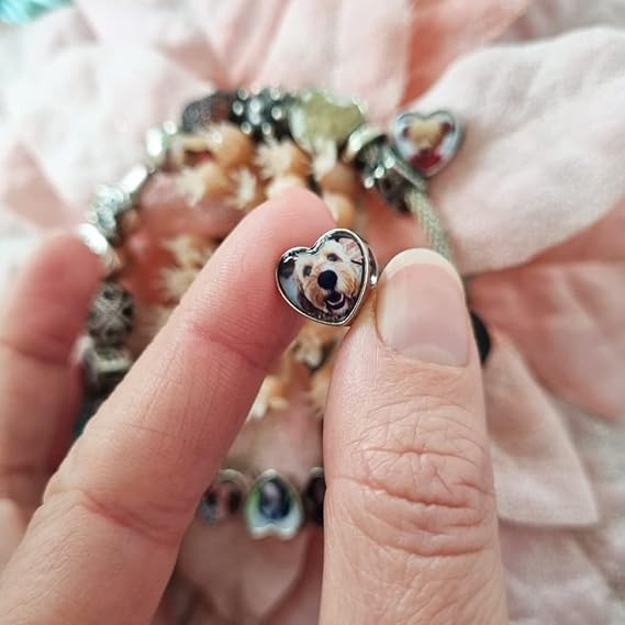 Silber 925 Personalisiert Schmuck Foto CHARM Hundepfote