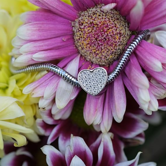 Silber 925 Personalisiert Schmuck Foto CHARM Zirkon 