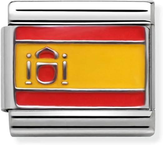 Italienische Charm-Flagge für 9 mm Armbänder aus Edelstahl Spanien