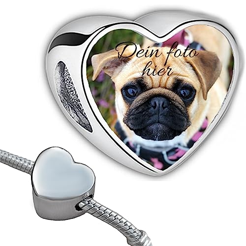 Edelstahl 316 Personalisiert Schmuck Foto Charm Liebes Herz
