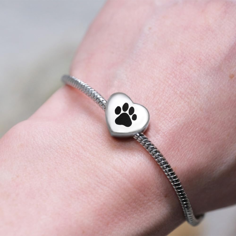 Personalisiert Schmuck Foto Charm Liebes Herz Gravierte Pfote