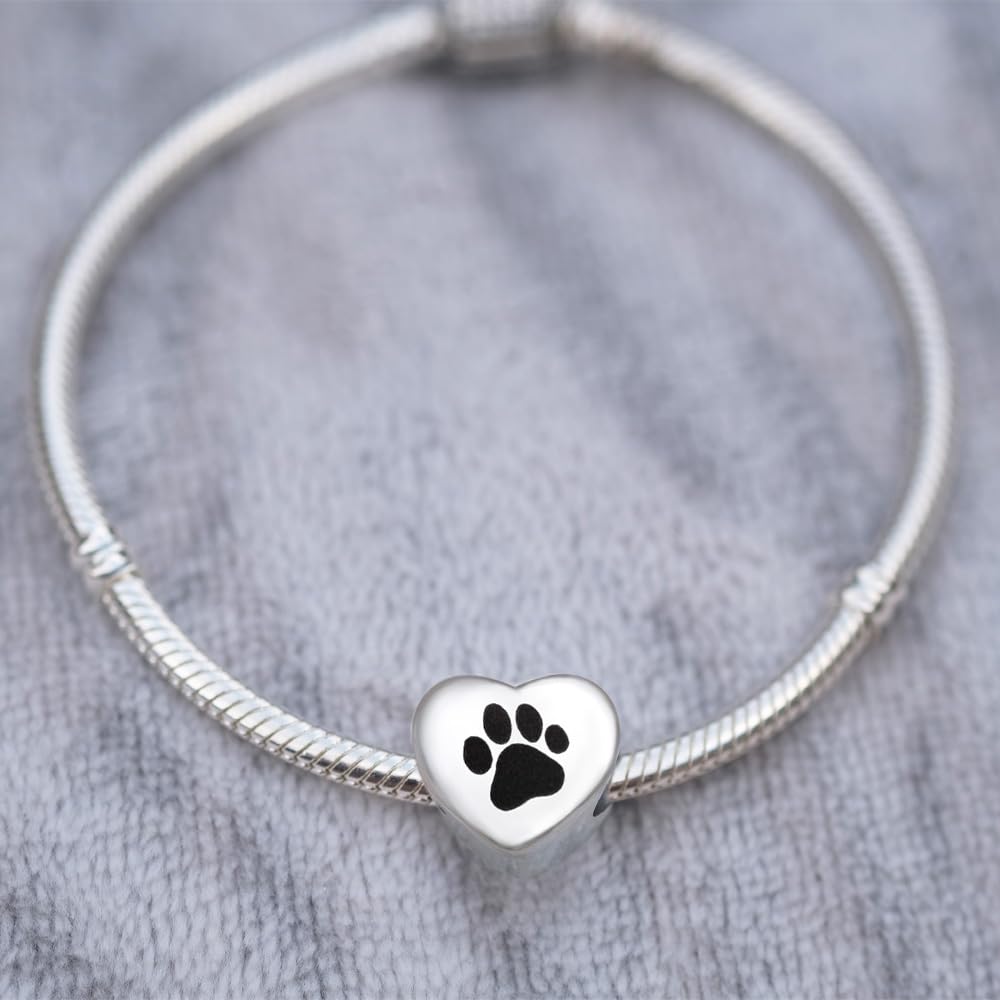 Personalisiert Schmuck Foto Charm Liebes Herz Gravierte Pfote