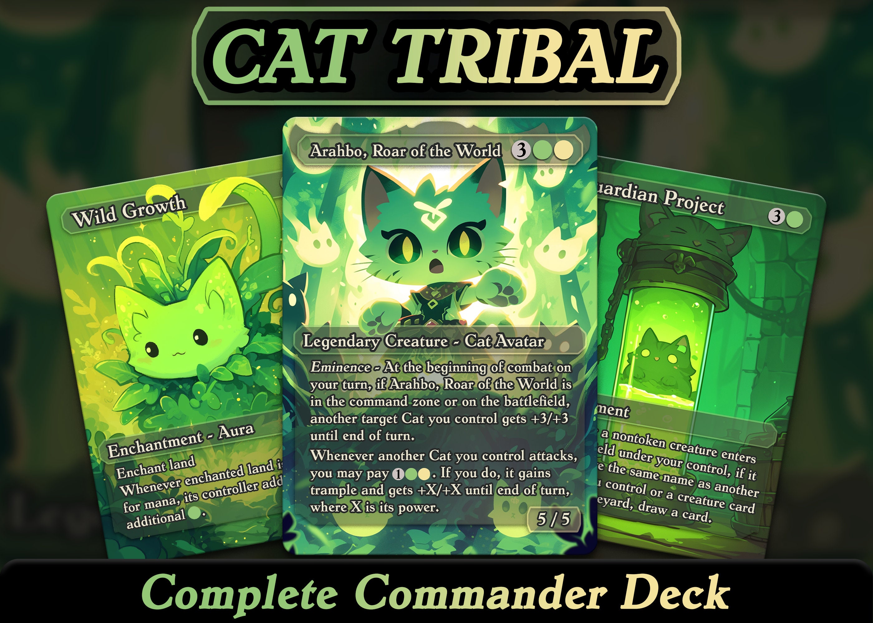 Commander Deck Cat Tribal MTG Proxies