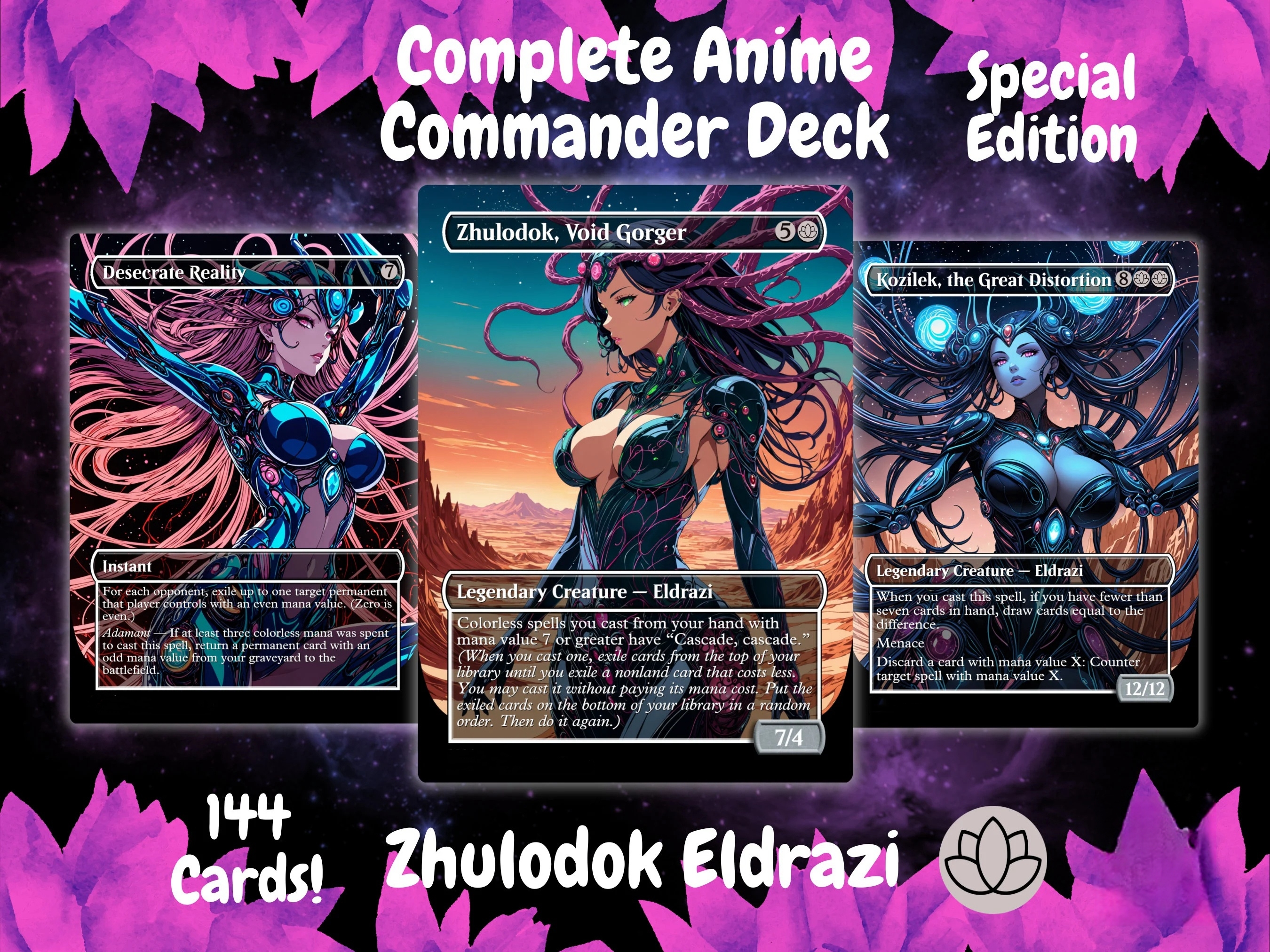 Zhulodok Void Gorger Eldrazi Anime Style Waifu Commander Deck
