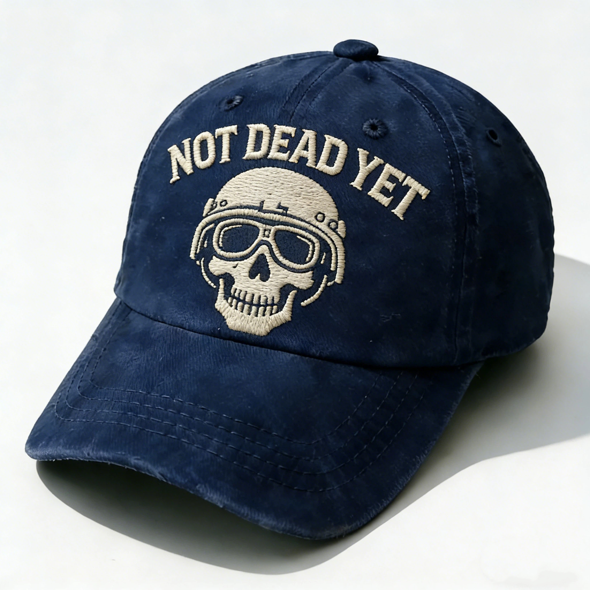 💀 NOT DEAD YET Vintage Skull Cap
