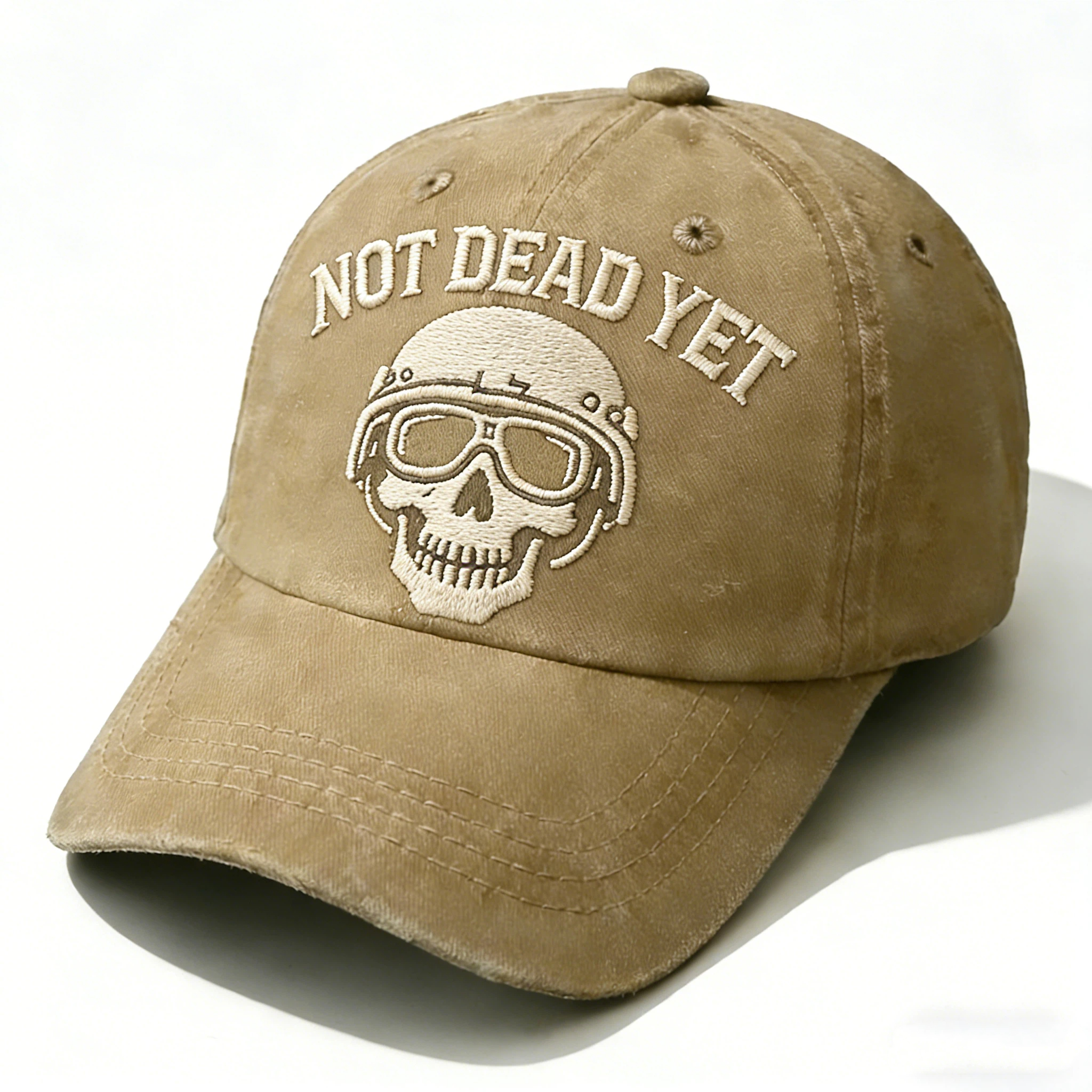 💀 NOT DEAD YET Vintage Skull Cap