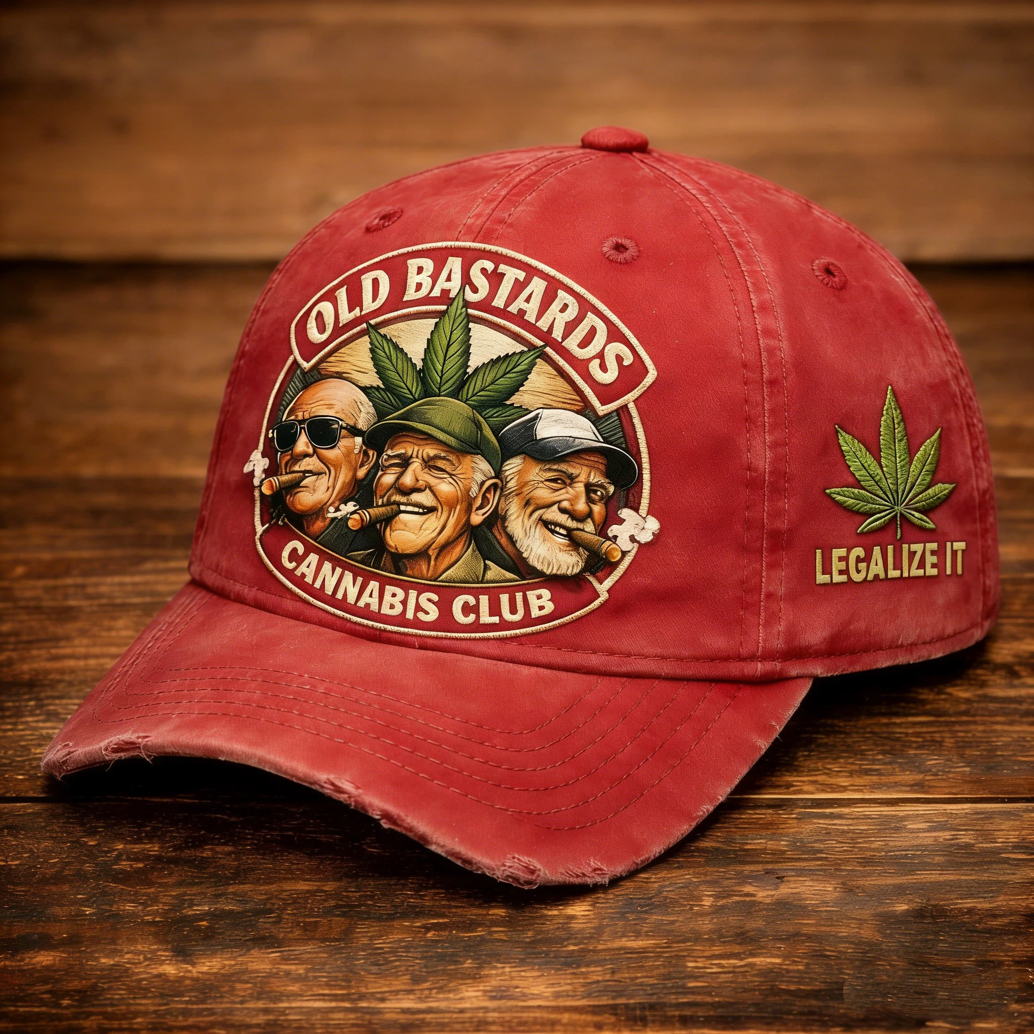 🏆Flash Sale 50% OFF - 🌿Old Bastards Cannabis Club Cap 😎