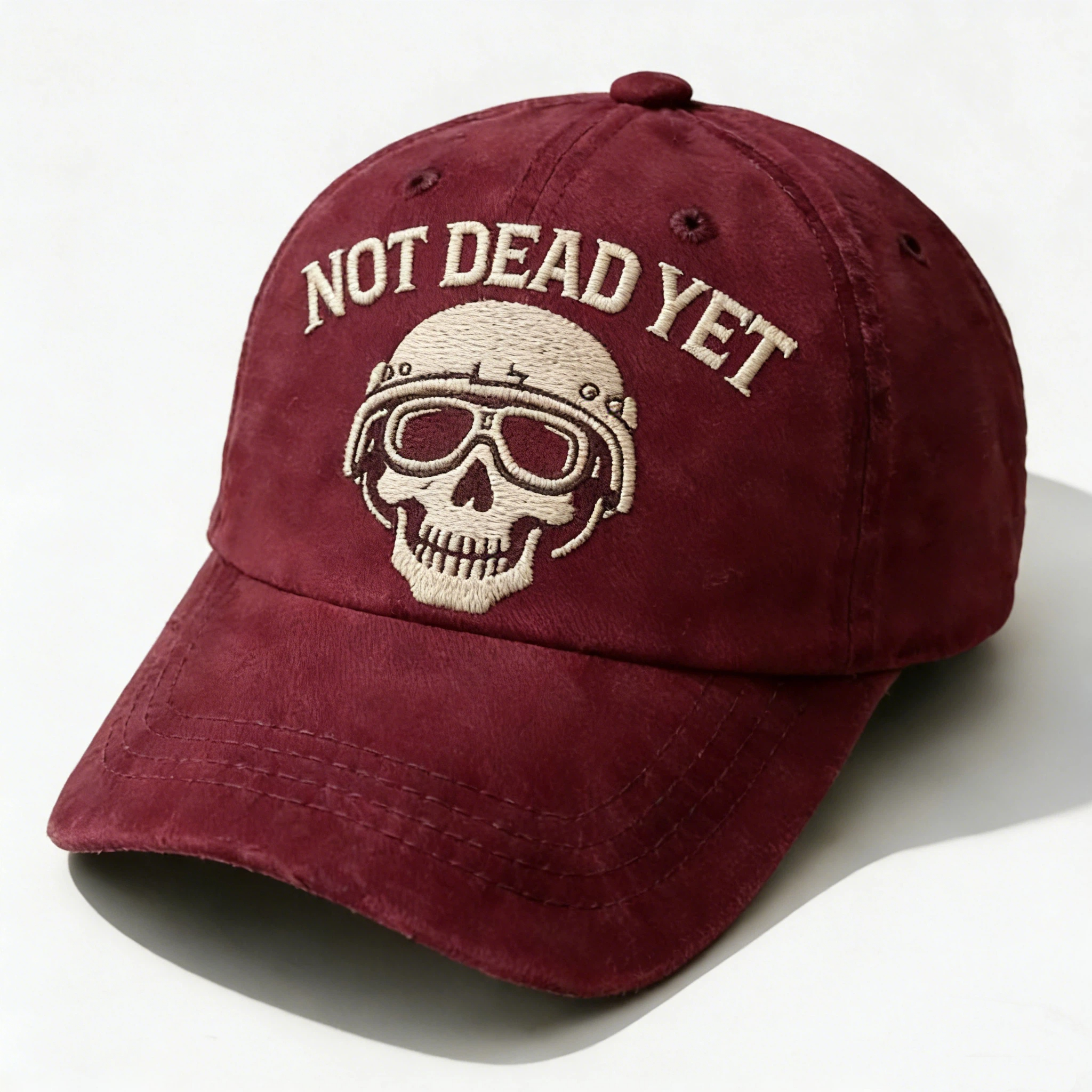 💀 NOT DEAD YET Vintage Skull Cap