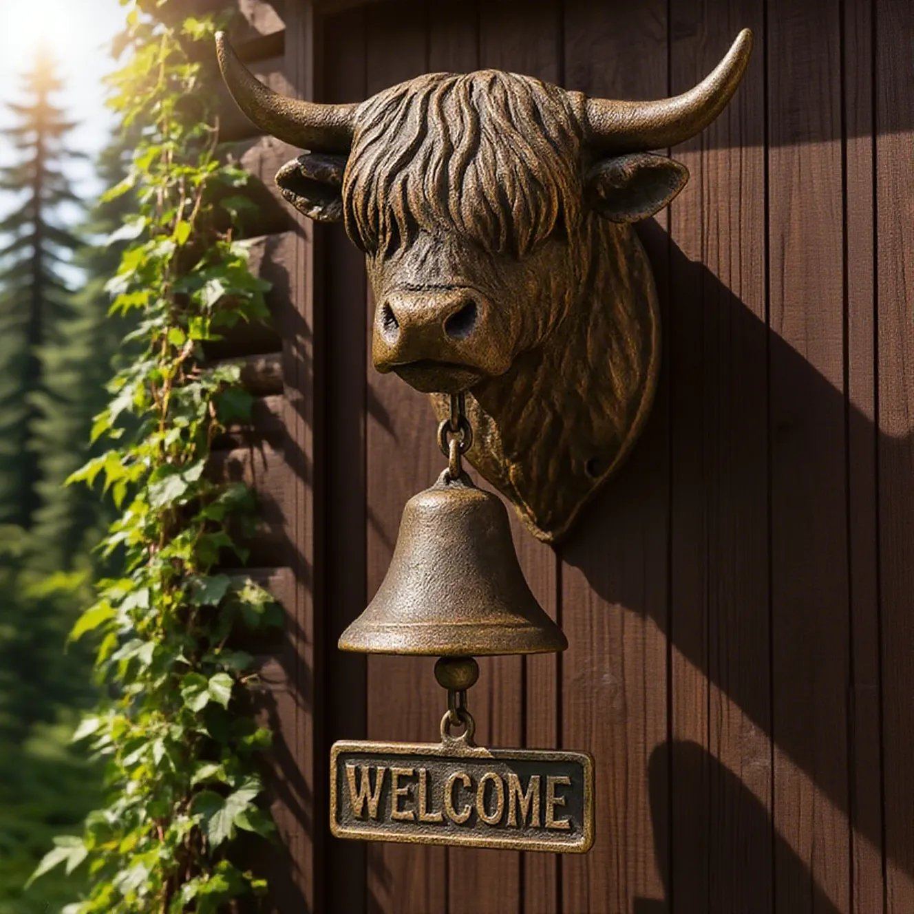 🔥Last Day 49% OFF - Highland Cow Welcome Bell