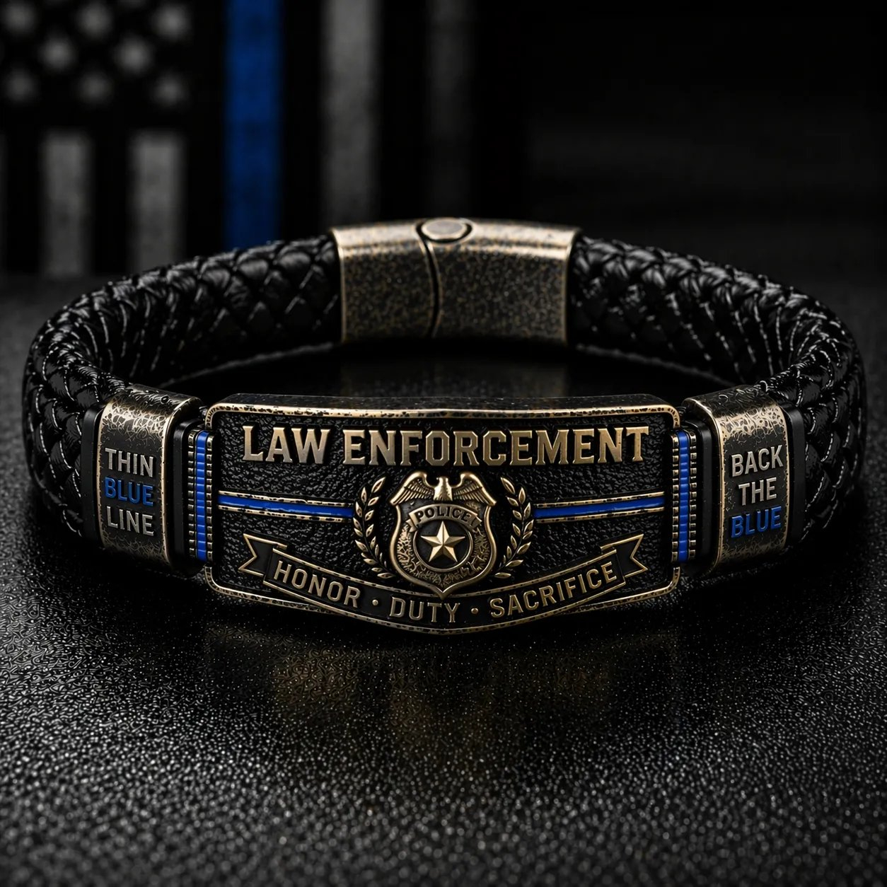 🎁 The Ultimate Father’s Day Tribute: Heavy-Duty Police Brotherhood Bracelet — Wear Your Honor Proudly