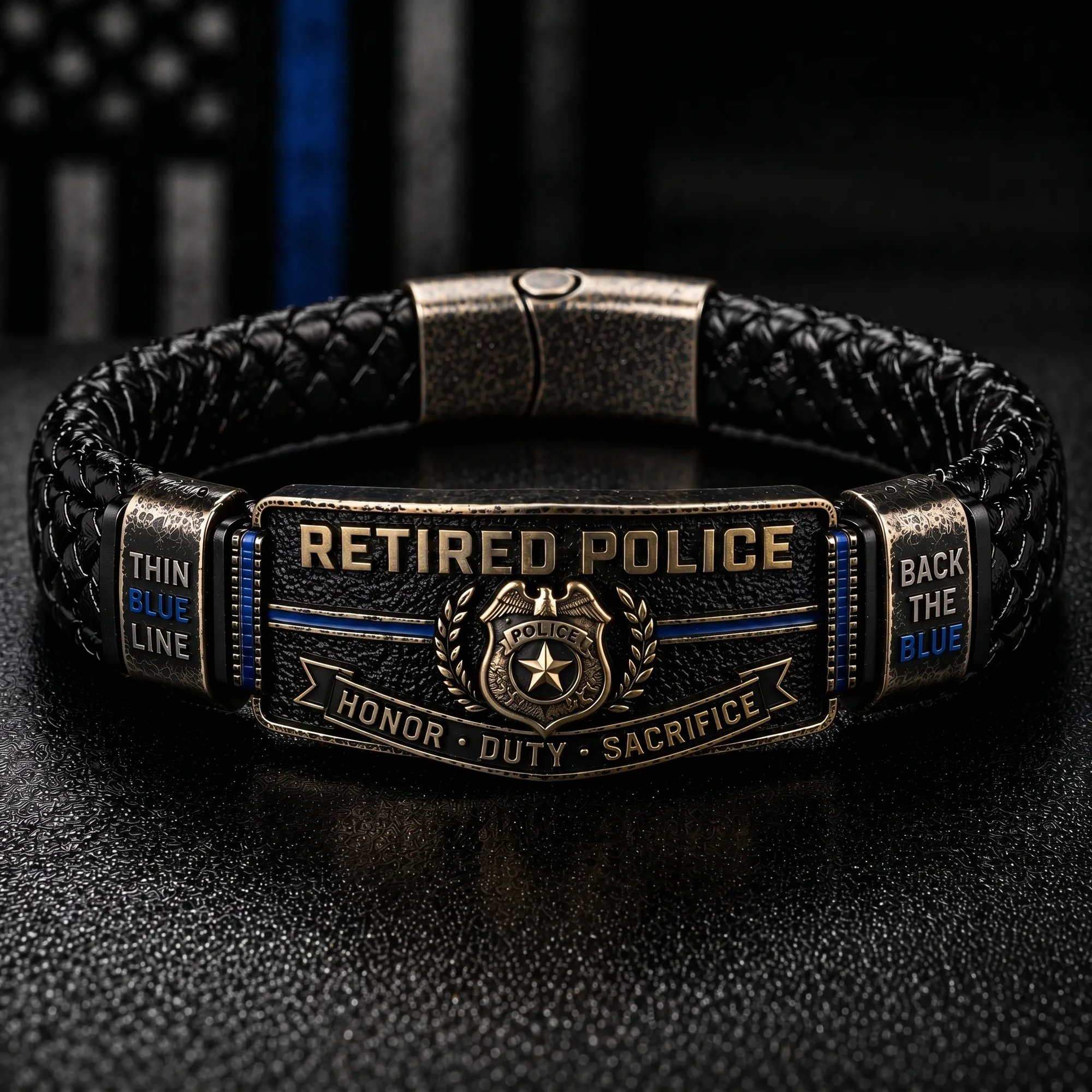 🎁 The Ultimate Father’s Day Tribute: Heavy-Duty Police Brotherhood Bracelet — Wear Your Honor Proudly