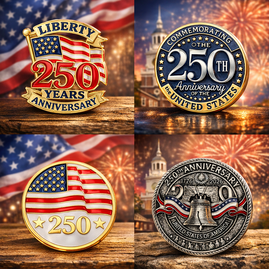 🇺🇸 America 250th Anniversary Enamel Lapel Pins