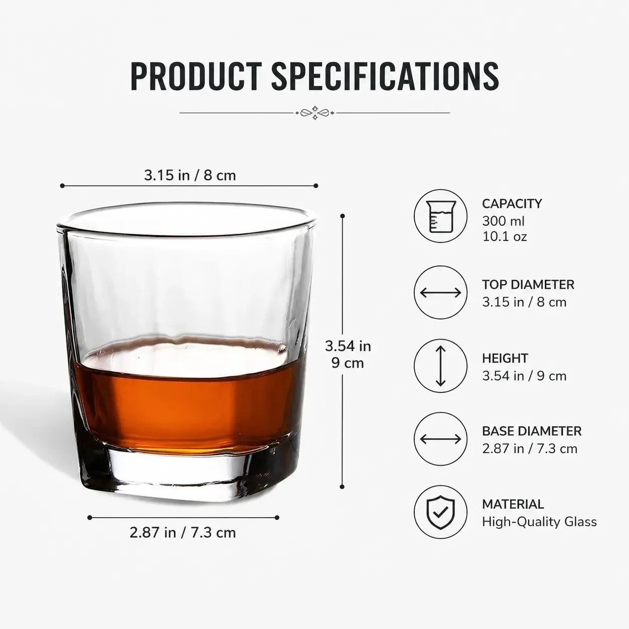 🐂 Highland Cow Whiskey Glass