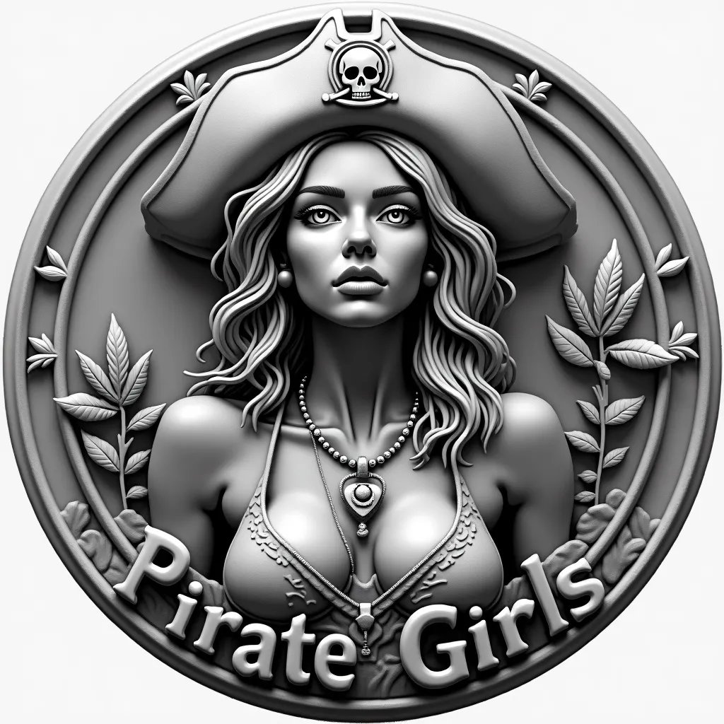 Sexy Wild Pirate Girl Challenge Coin