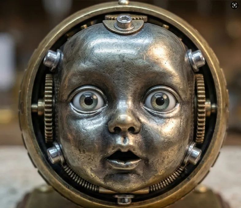 “Twist The Gears. Calm Your Mind.” Steampunk Mechanical Stress Relief Sculpture