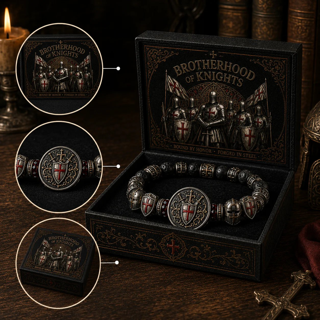 🏆Flash Sale⚡ 5K+ SOLD! ⚔️ Brotherhood of Knights Faith Bracelet 